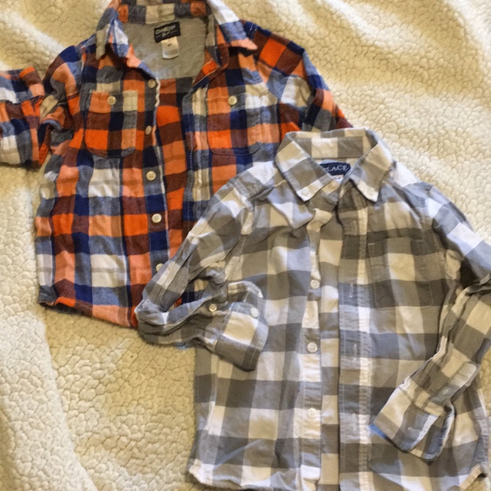 Two flannels Childrens Place and Oshkosh